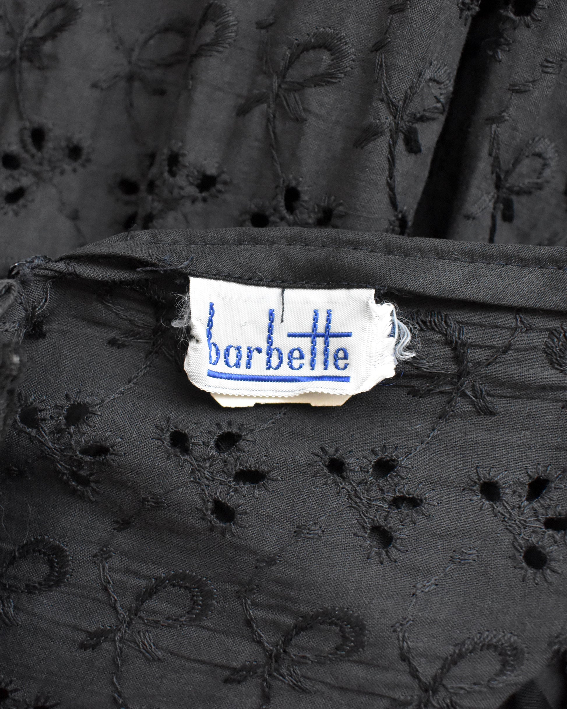 close up of the tag which says barbette