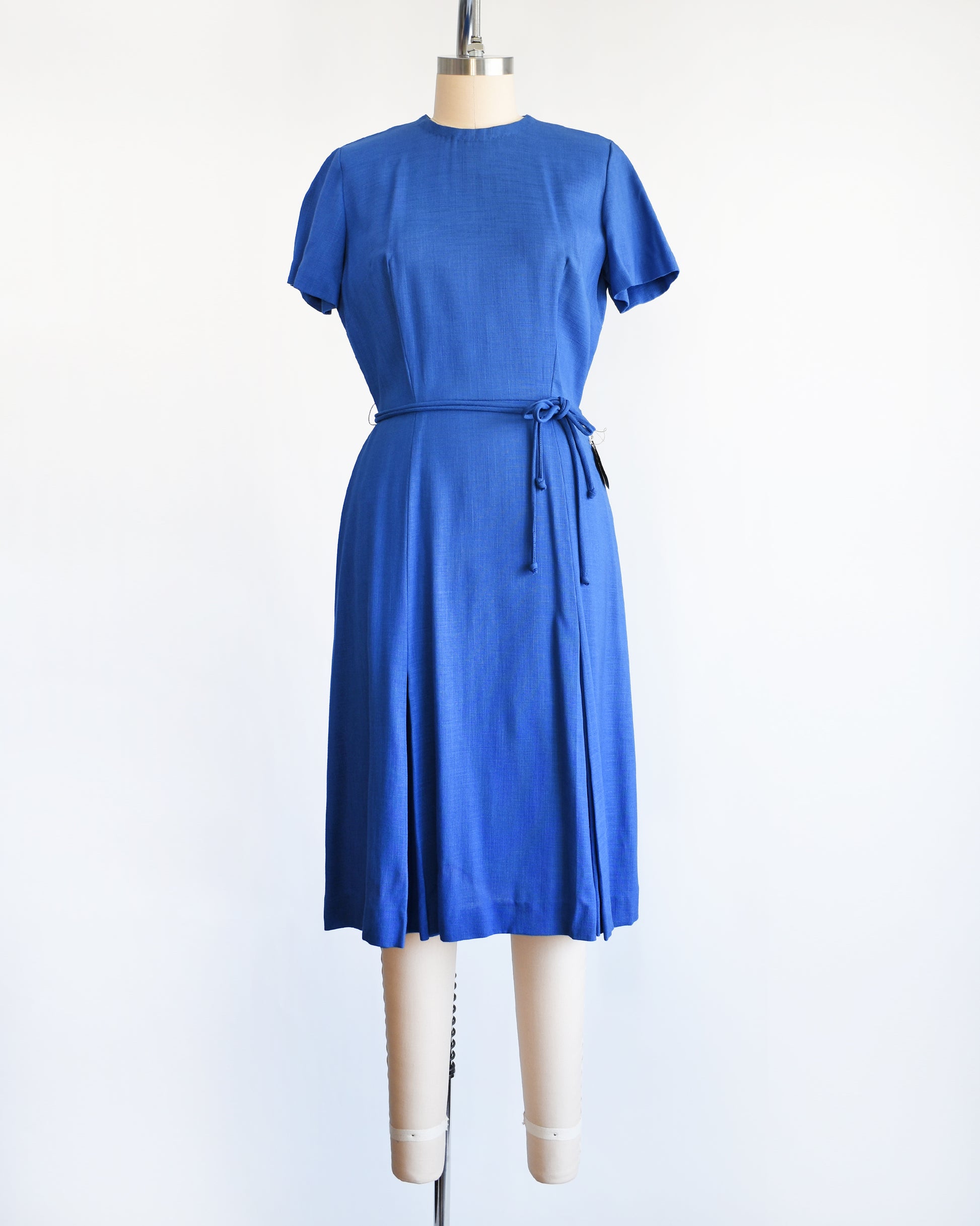 Vintage 1960s Cobalt Blue Day Dress | small/medium Vintage 1960s Cobalt Blue Day Dress | small/medium