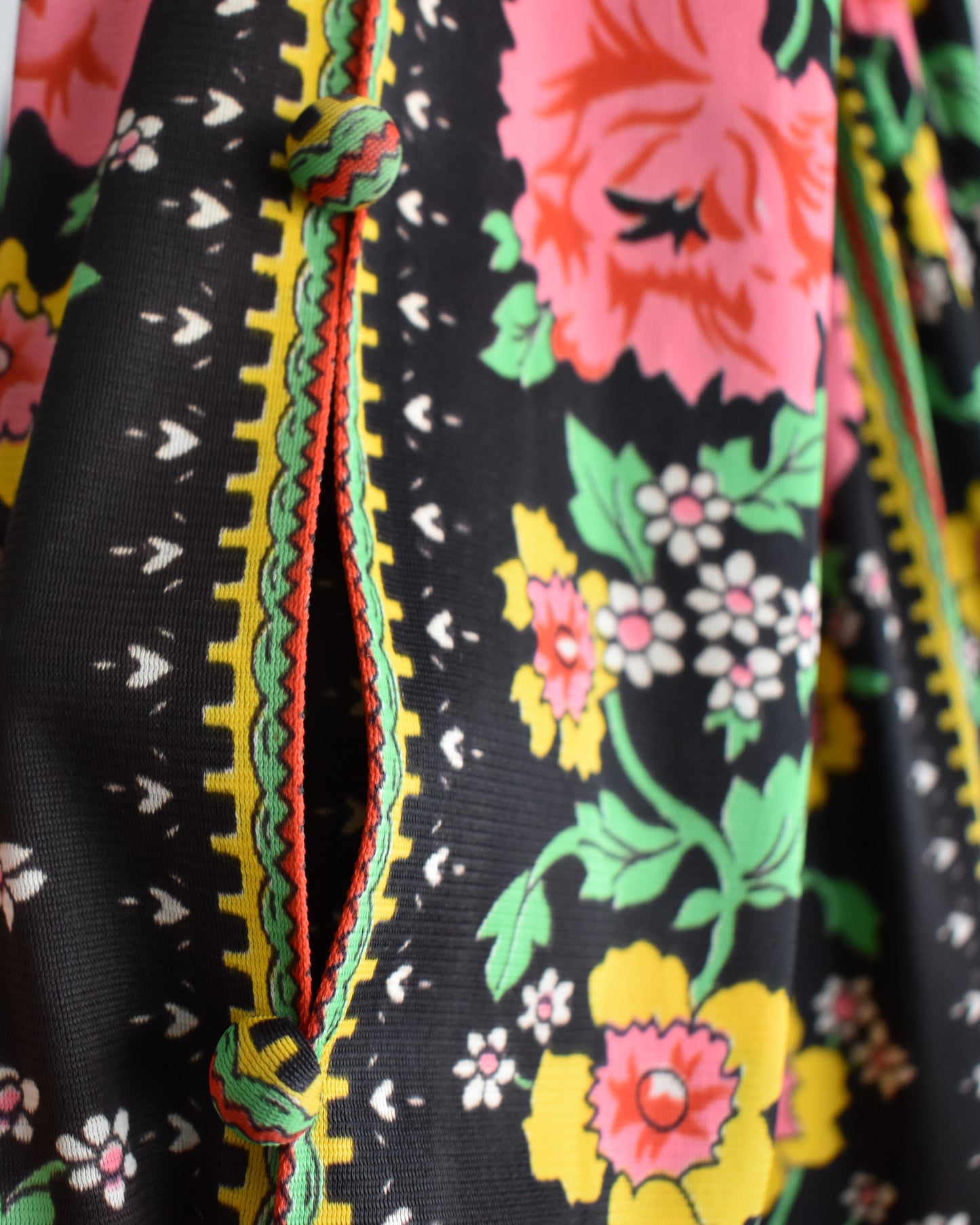 close up of the cutout slit on the sleeves