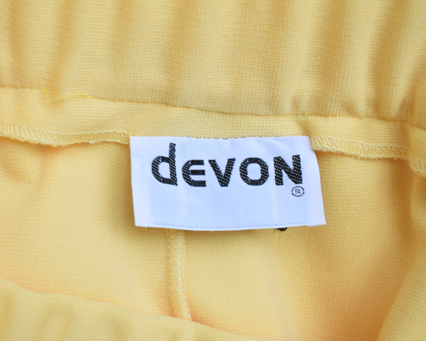 close up of the tag which says devon