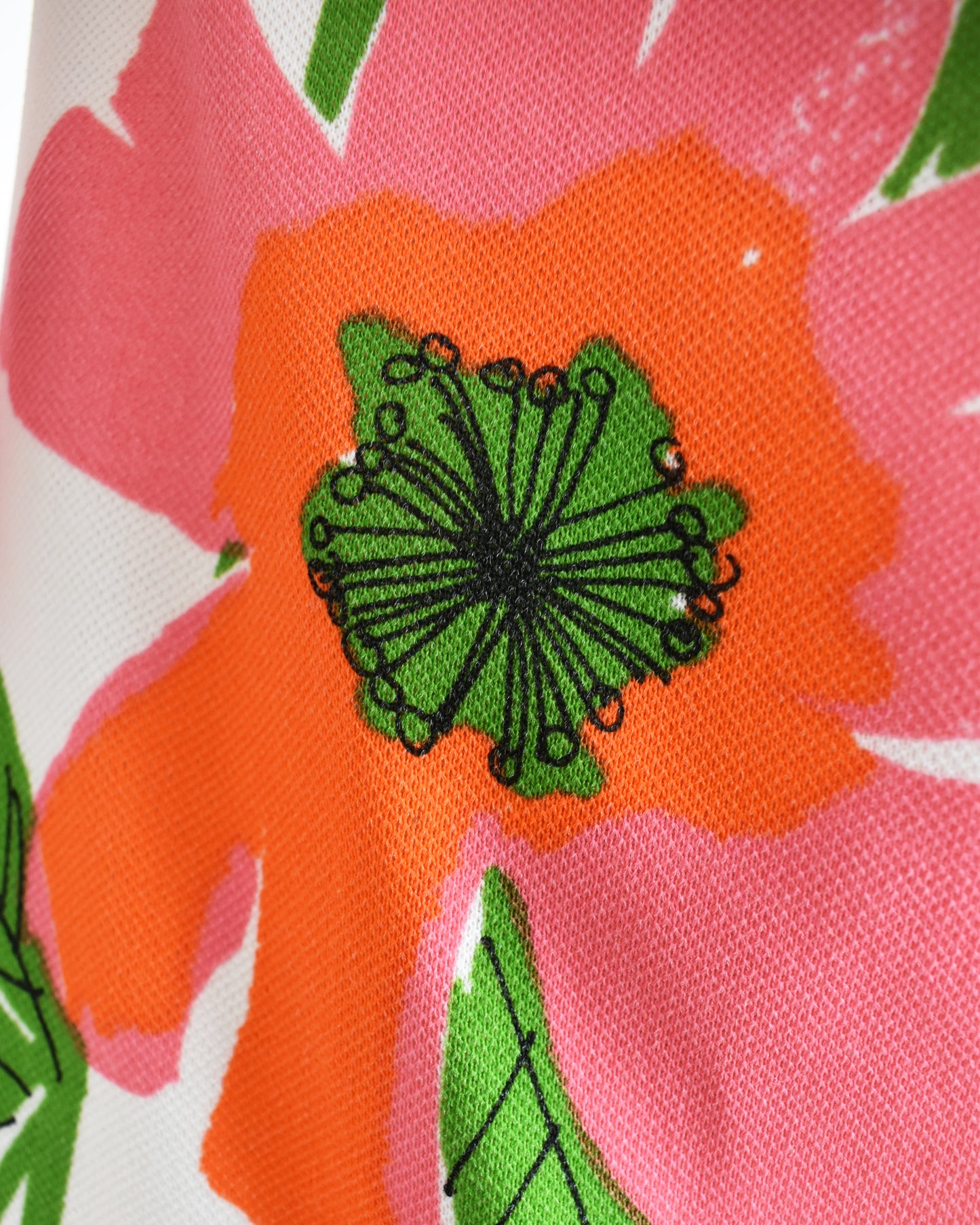 close up of the floral print