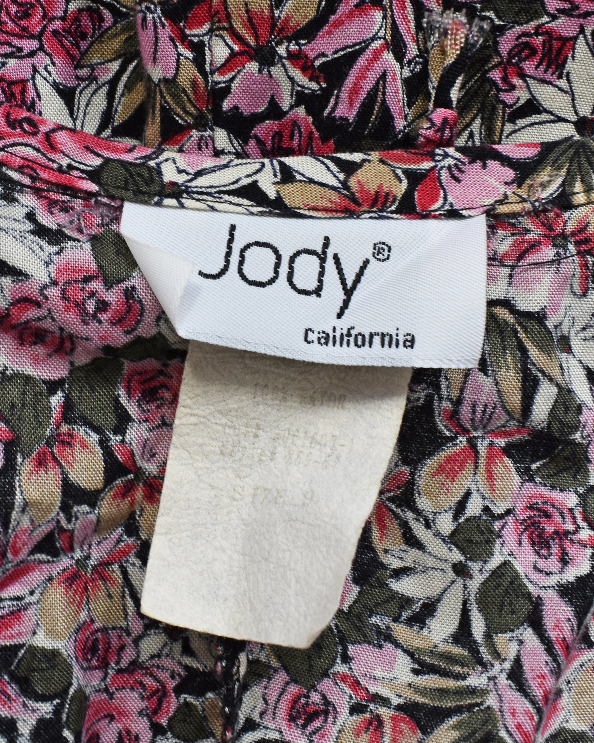 close up of the Jody California label
