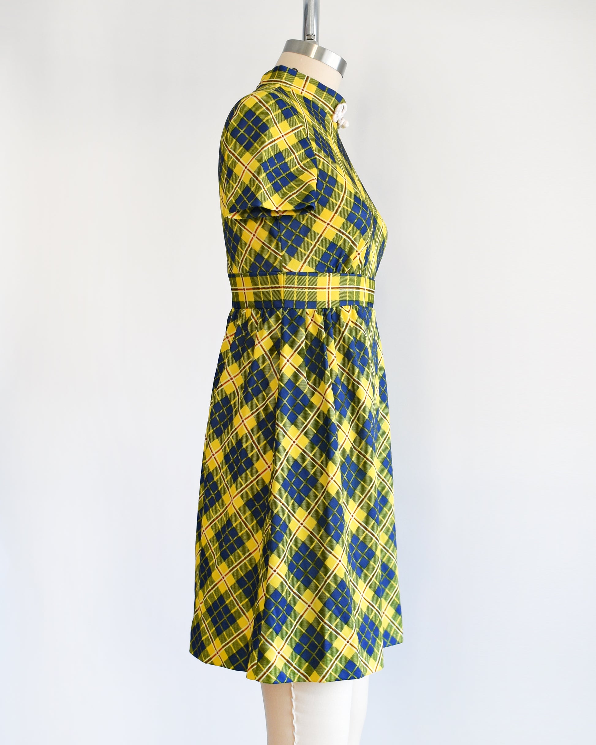 blue and yellow plaid dress Amazon.com: Teal Yellow Plaid Girls Dresses Toddler Girls Short Sleeve Casual Swing Dress 2T : Clothing, Shoes & Jewelry