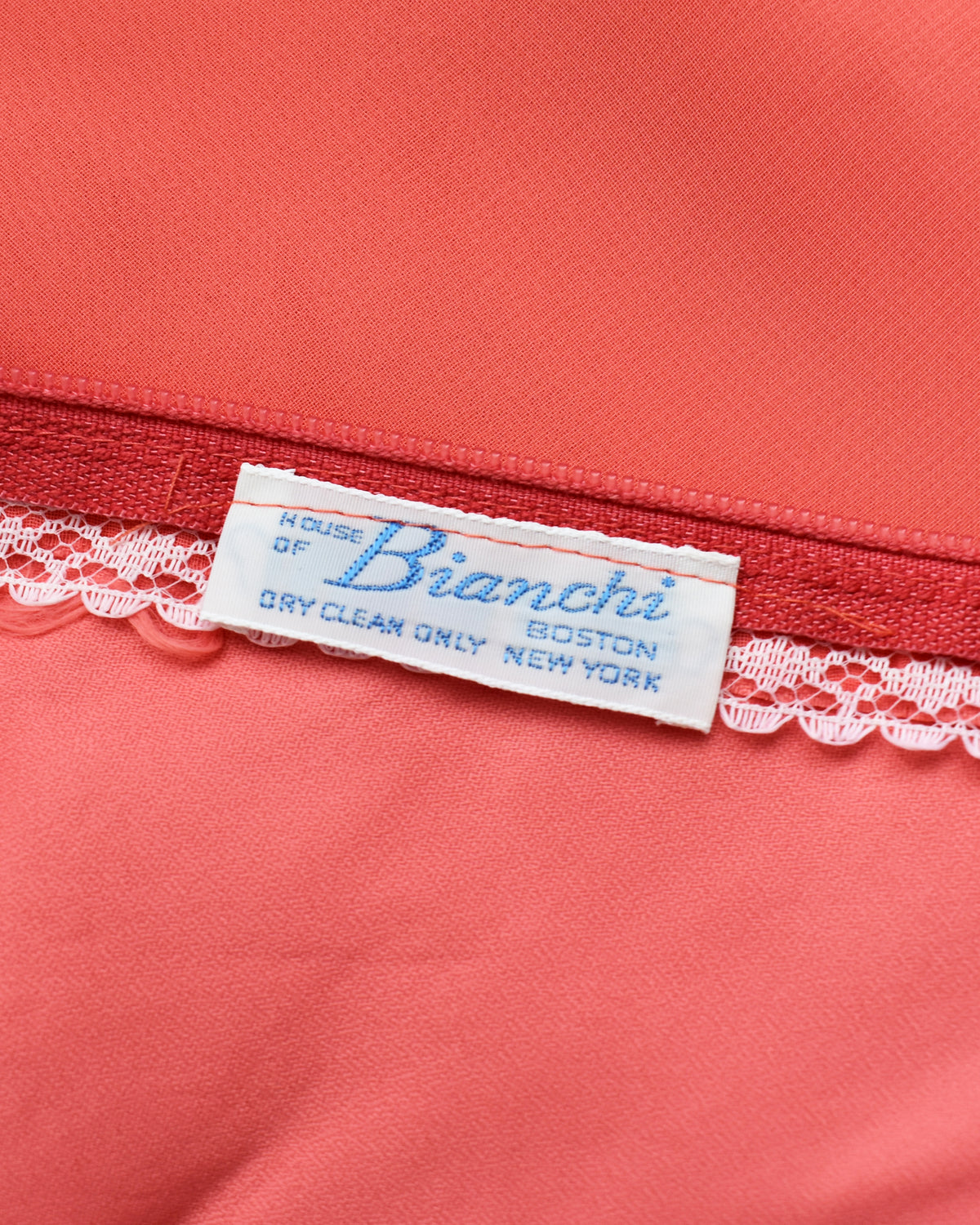 Close-up of the 'House of Bianchi' label.