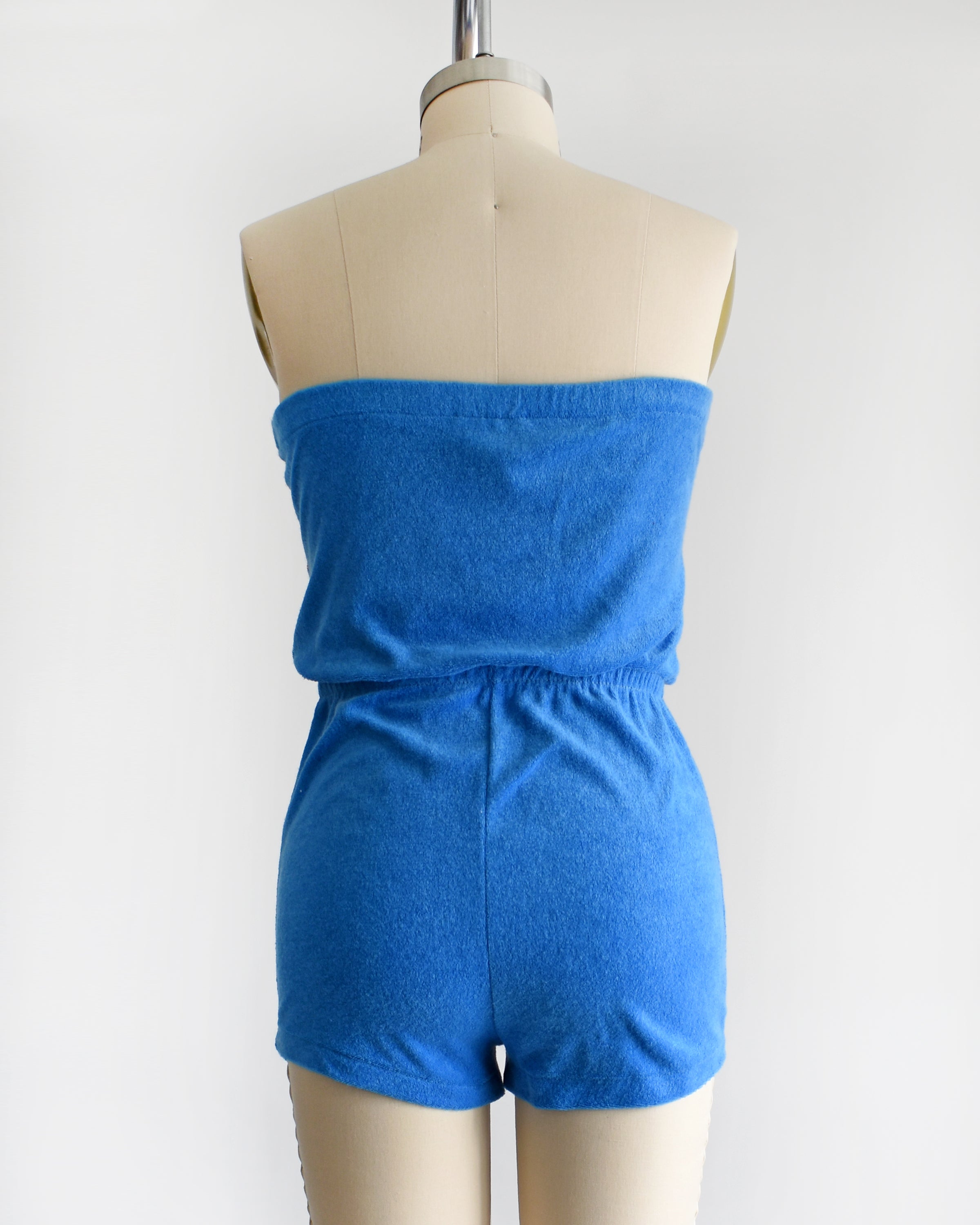 Vintage 1970s 1980s Rainbow Terry Cloth Romper small medium medium Rust Belt Threads