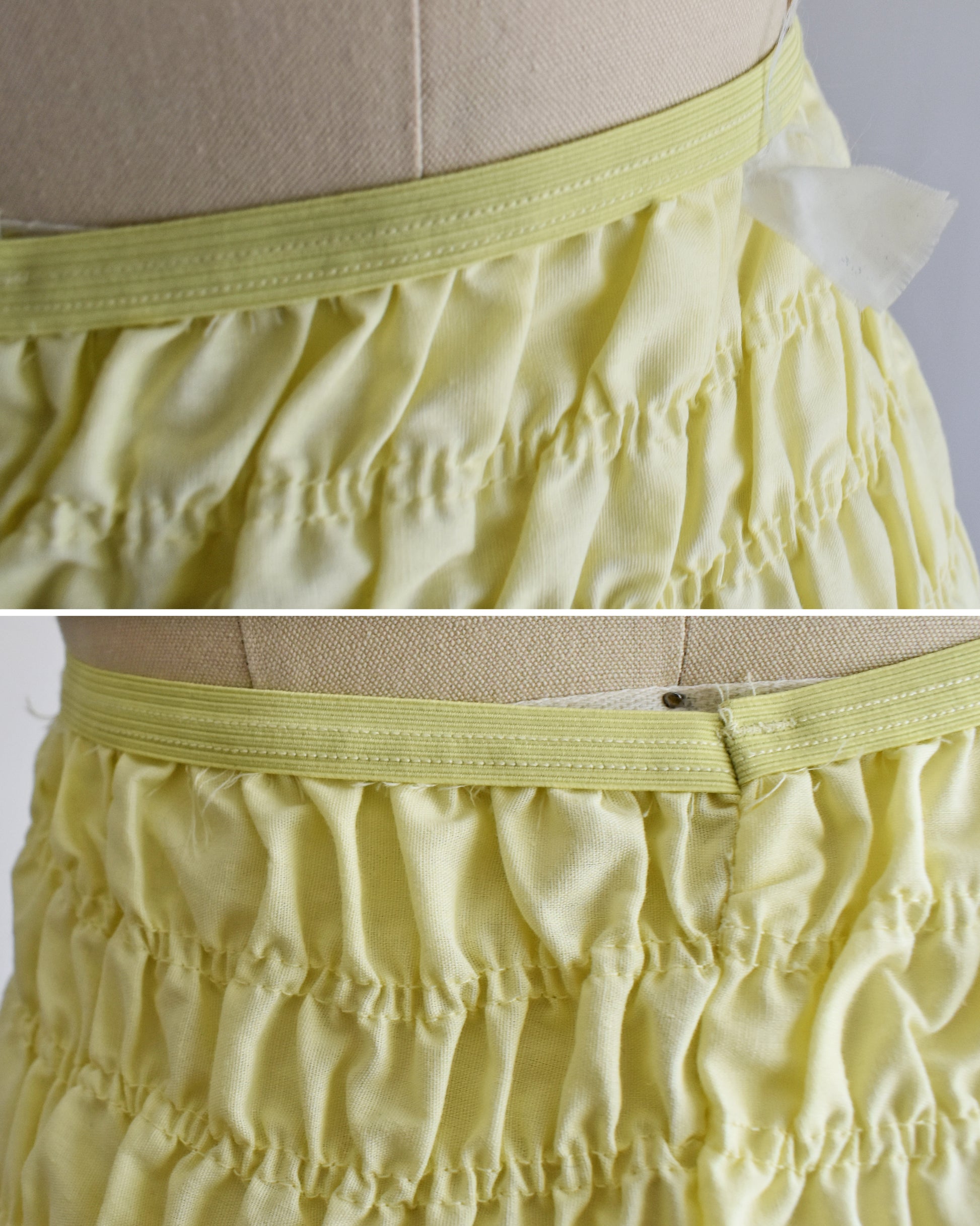 top and bottom views of the waistband