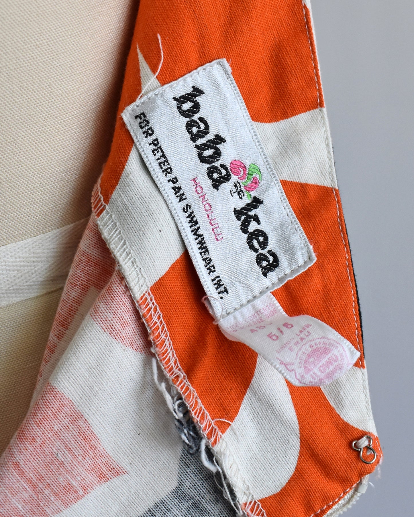 close up of the tag which says baba kea